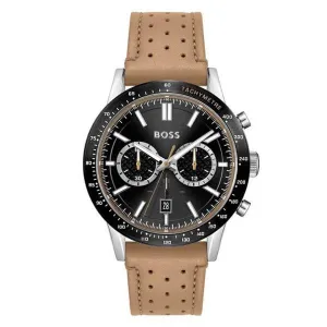 HUGO BOSS MENS ALLURE CHRONO WATCH HB1513964 TAN LEATHER